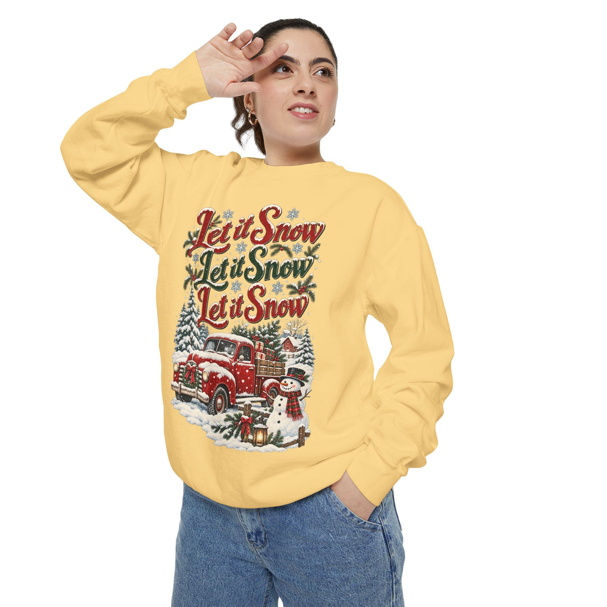 Let It Snow Vintage Truck Sweatshirt