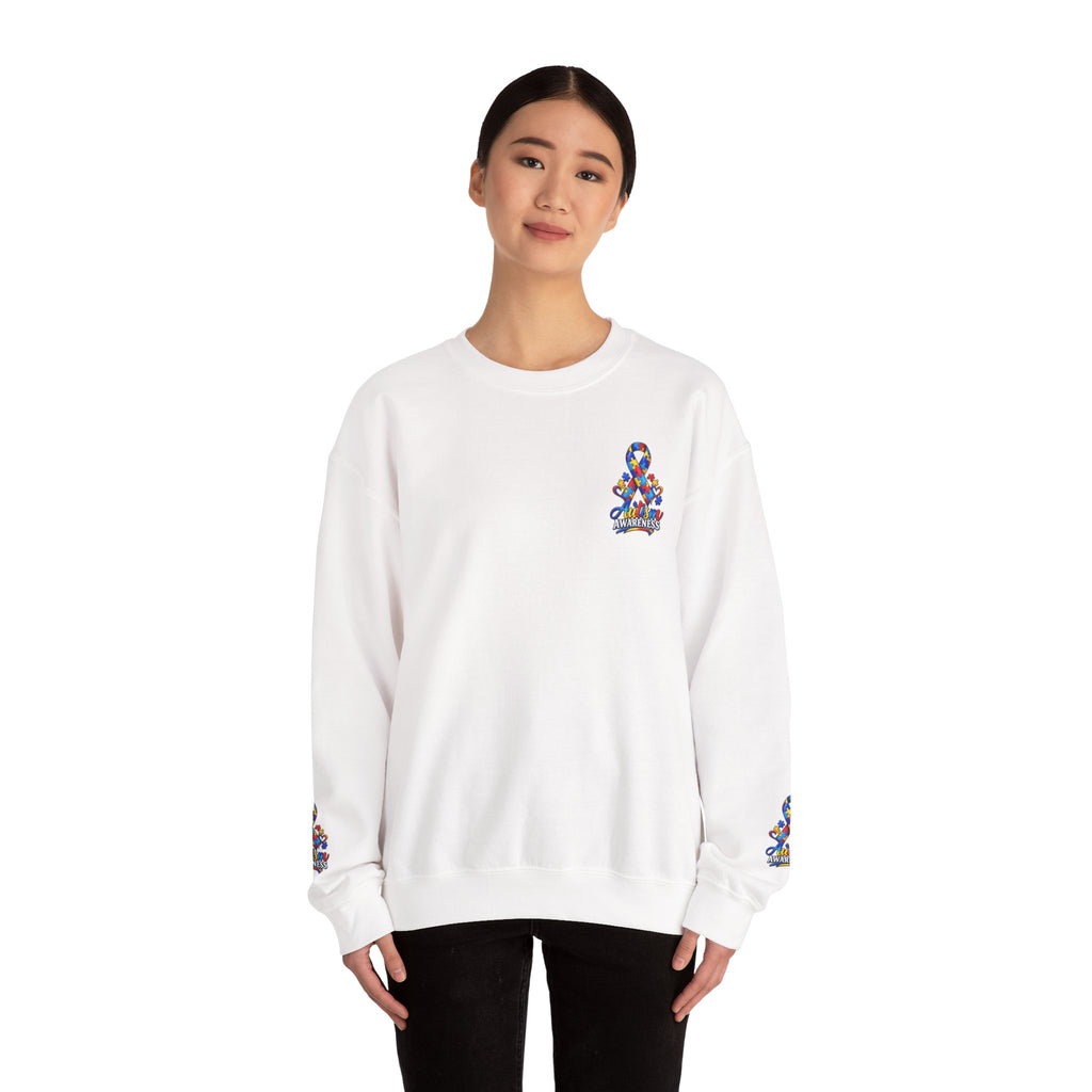 Autism Awareness Crewneck Sweatshirt — Color Outside the Lines Design