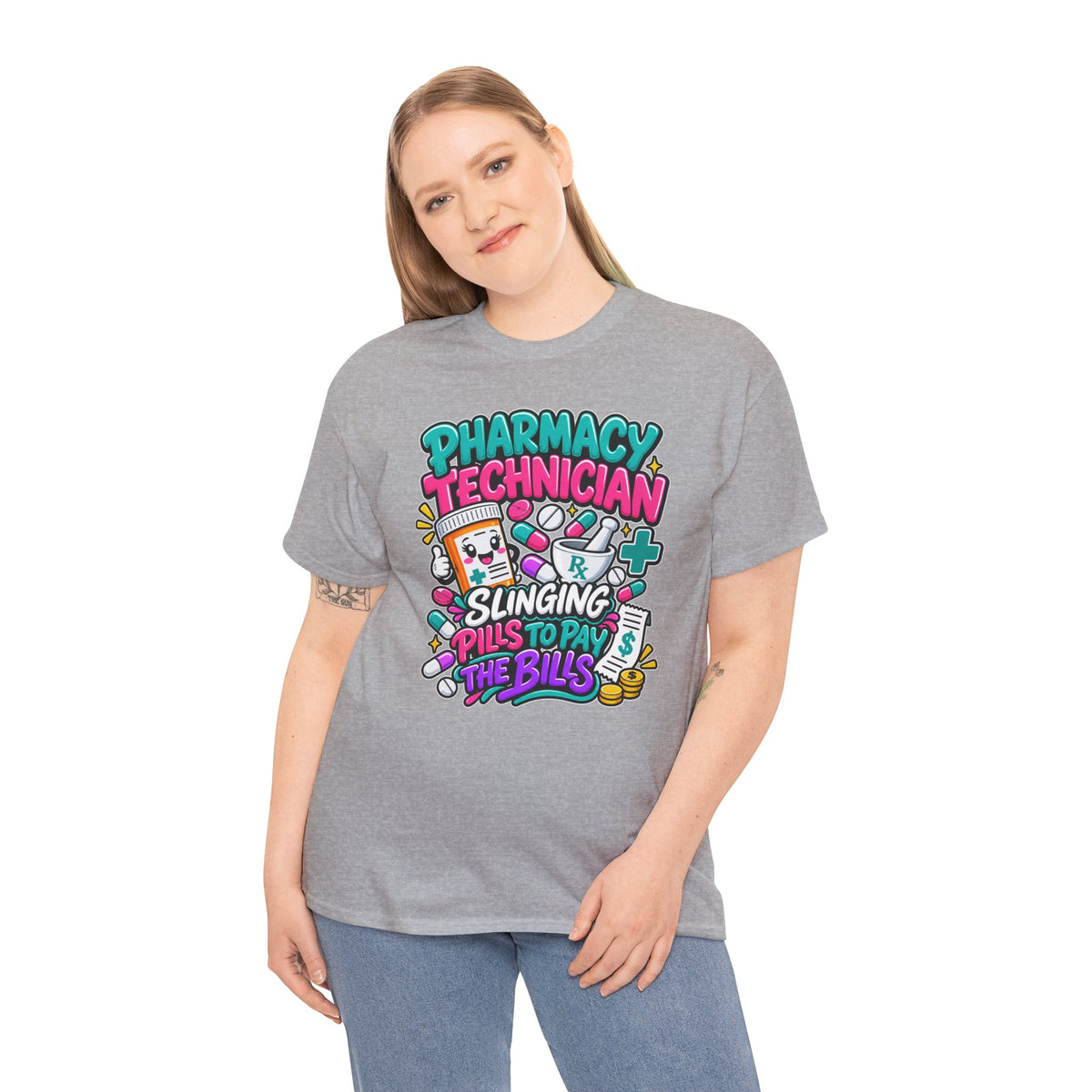 Pharmacy Technician T‑Shirt — "Slinging Pills to Pay the Bills" Graphic Tee