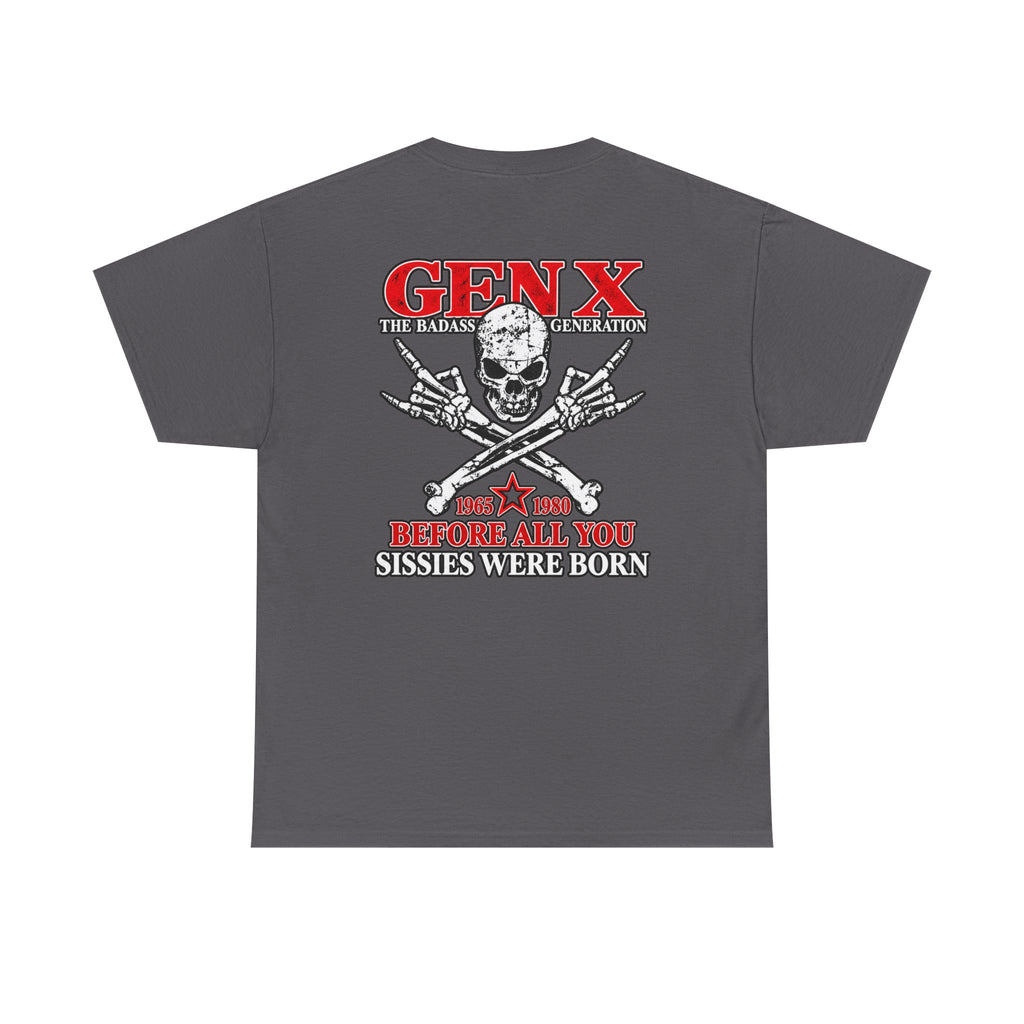 Gen X T‑Shirt — "The Badass Generation" Skull & Crossbones Retro Tee
