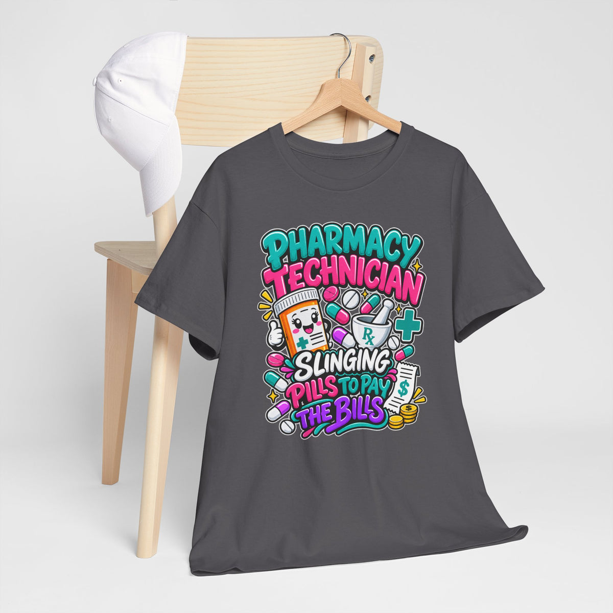 Pharmacy Technician T‑Shirt — "Slinging Pills to Pay the Bills" Graphic Tee
