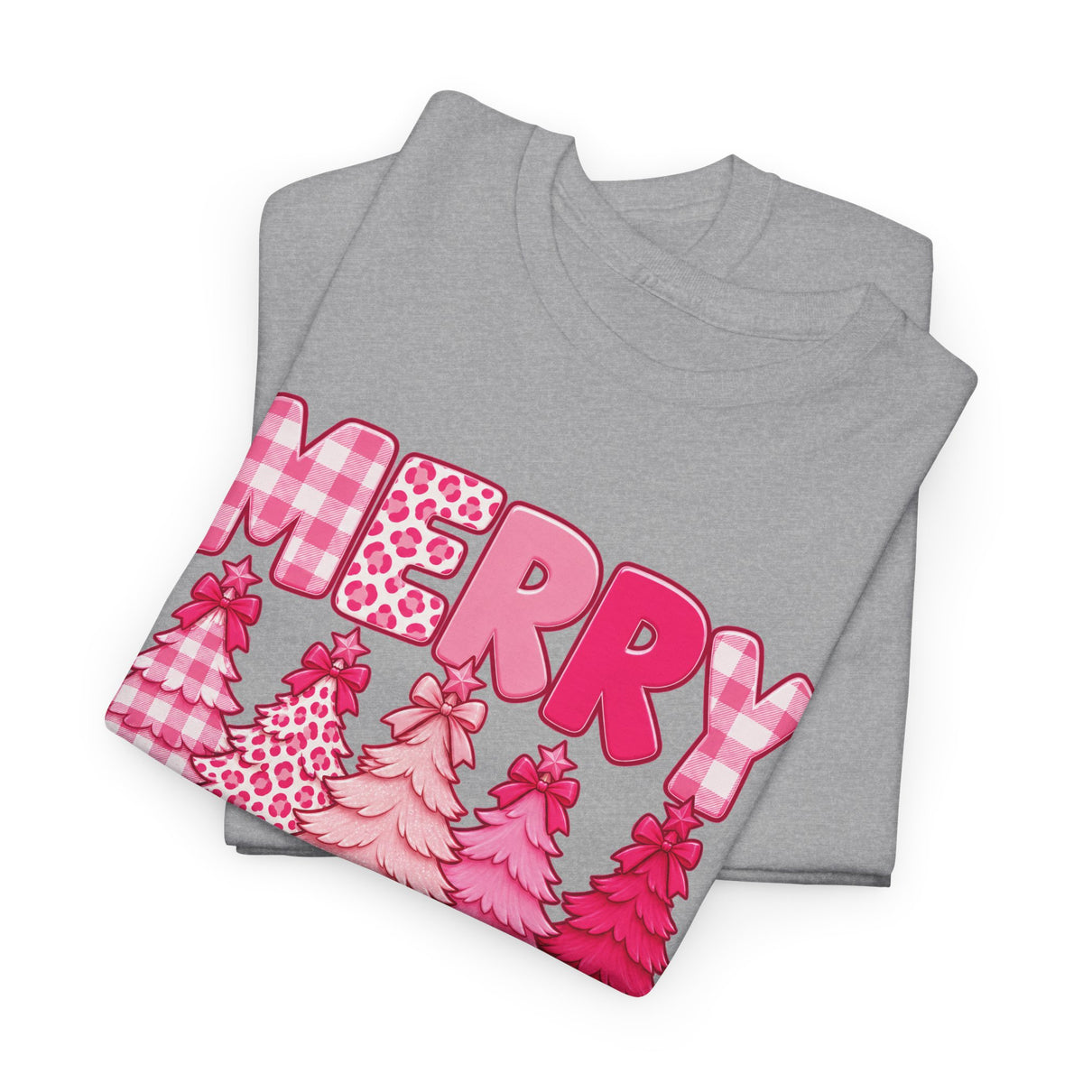 Merry Christmas Pink Christmas Tree T-Shirt