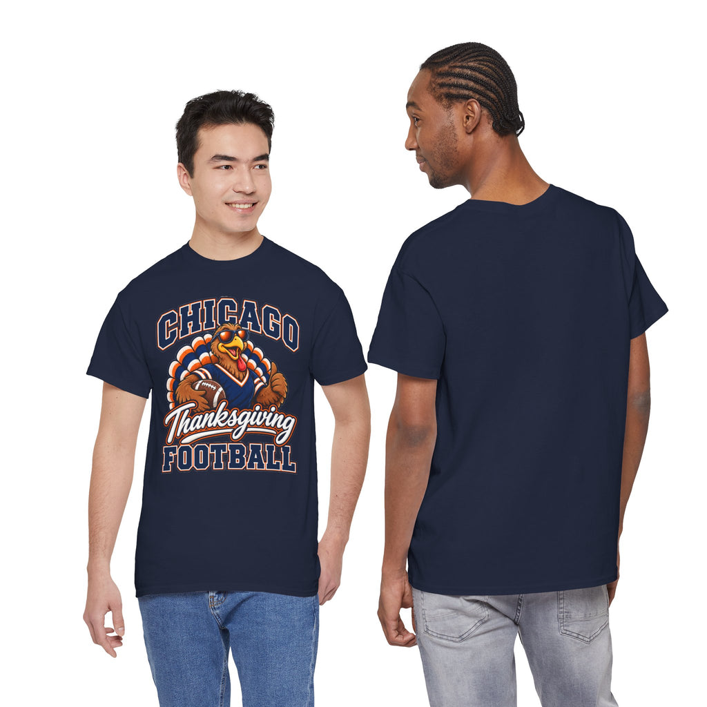 Chicago Thanksgiving Football T-Shirt — Turkey Mascot Game Day Tee