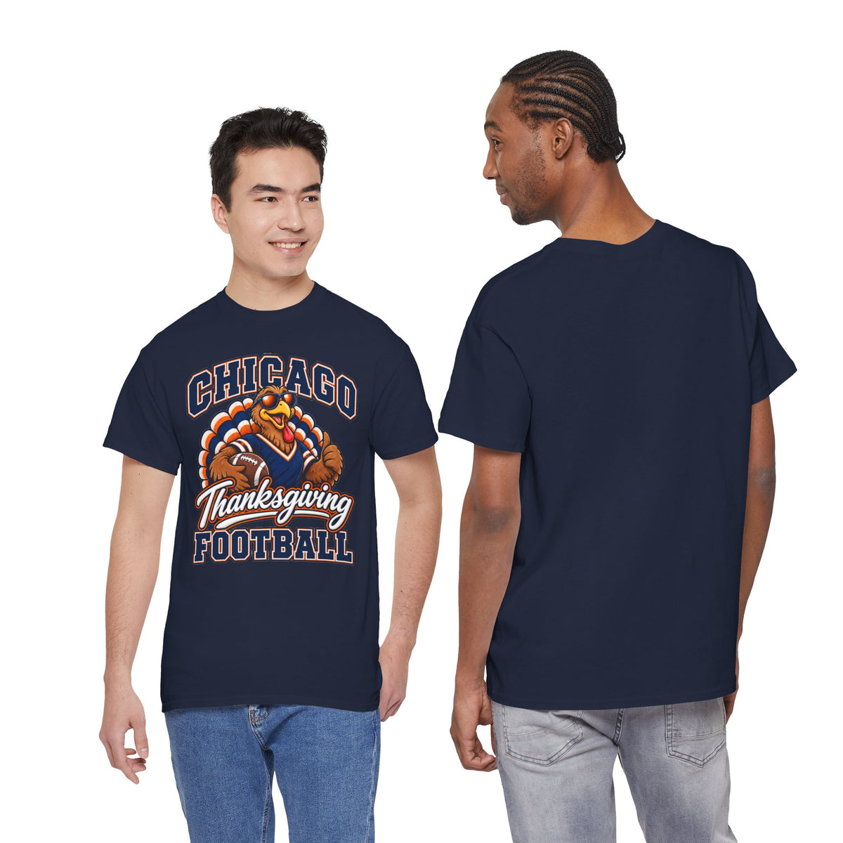 Chicago Thanksgiving Football T-Shirt — Turkey Mascot Game Day Tee