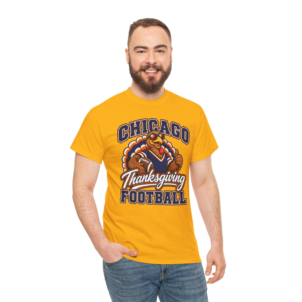 Chicago Thanksgiving Football T-Shirt — Turkey Mascot Game Day Tee