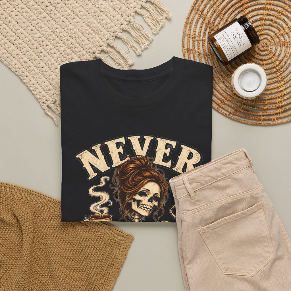 Never Better Skeleton Coffee Graphic Tee