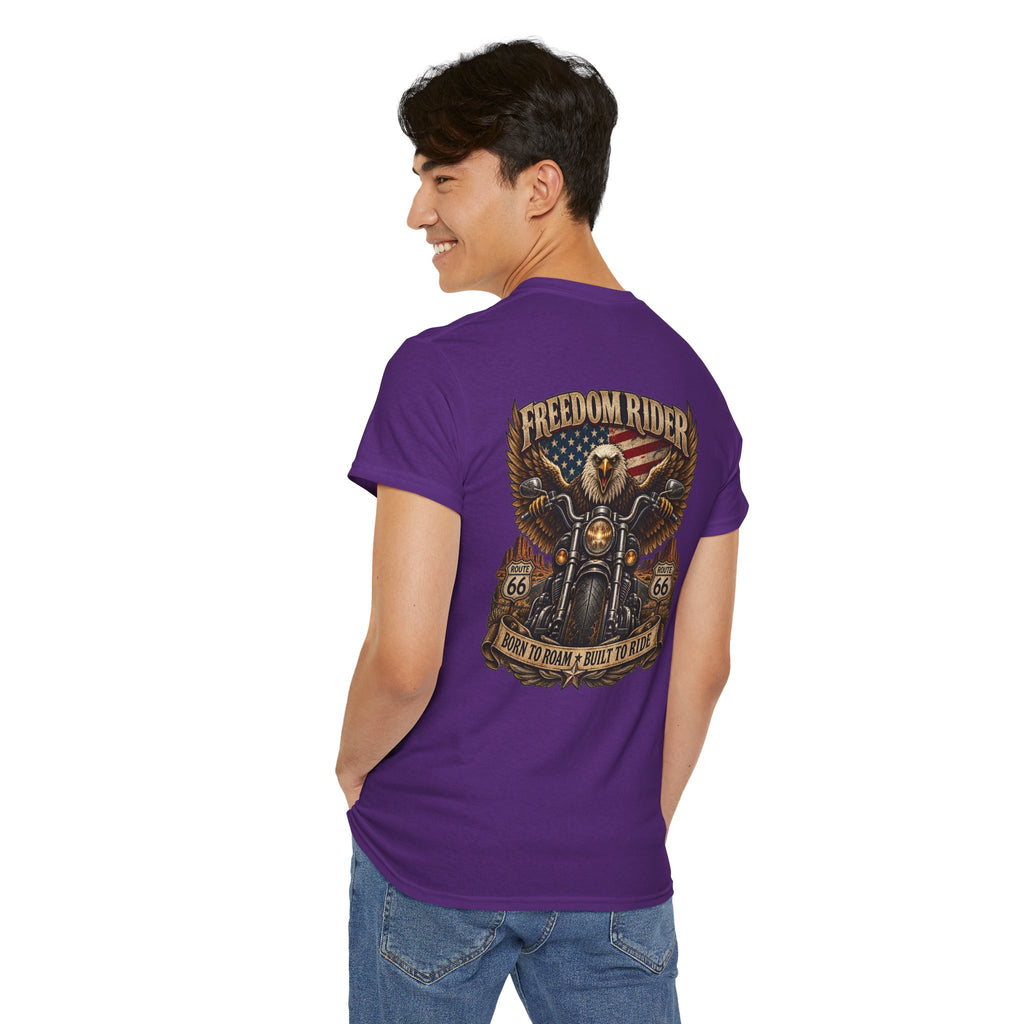 Freedom Rider Motorcycle T‑Shirt — Born to Roam Vintage Biker Tee