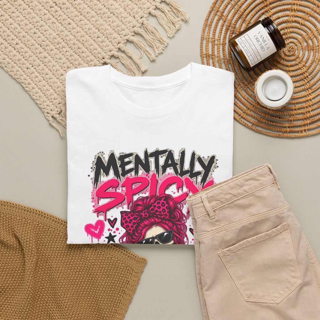 Mentally Spicy Skeleton Graphic T-Shirt