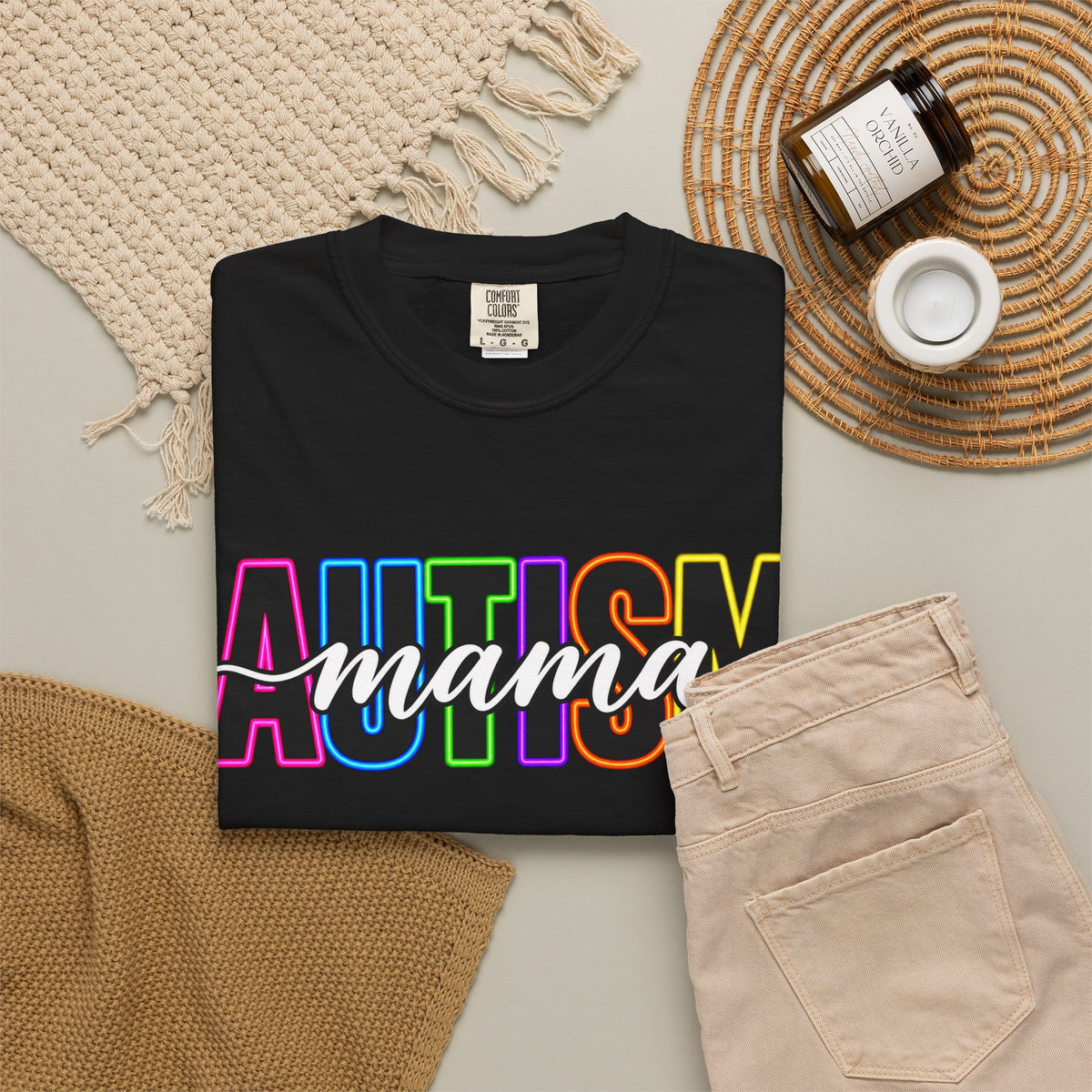 Autism Mama T-Shirt — Colorful Pride Support Tee for Moms