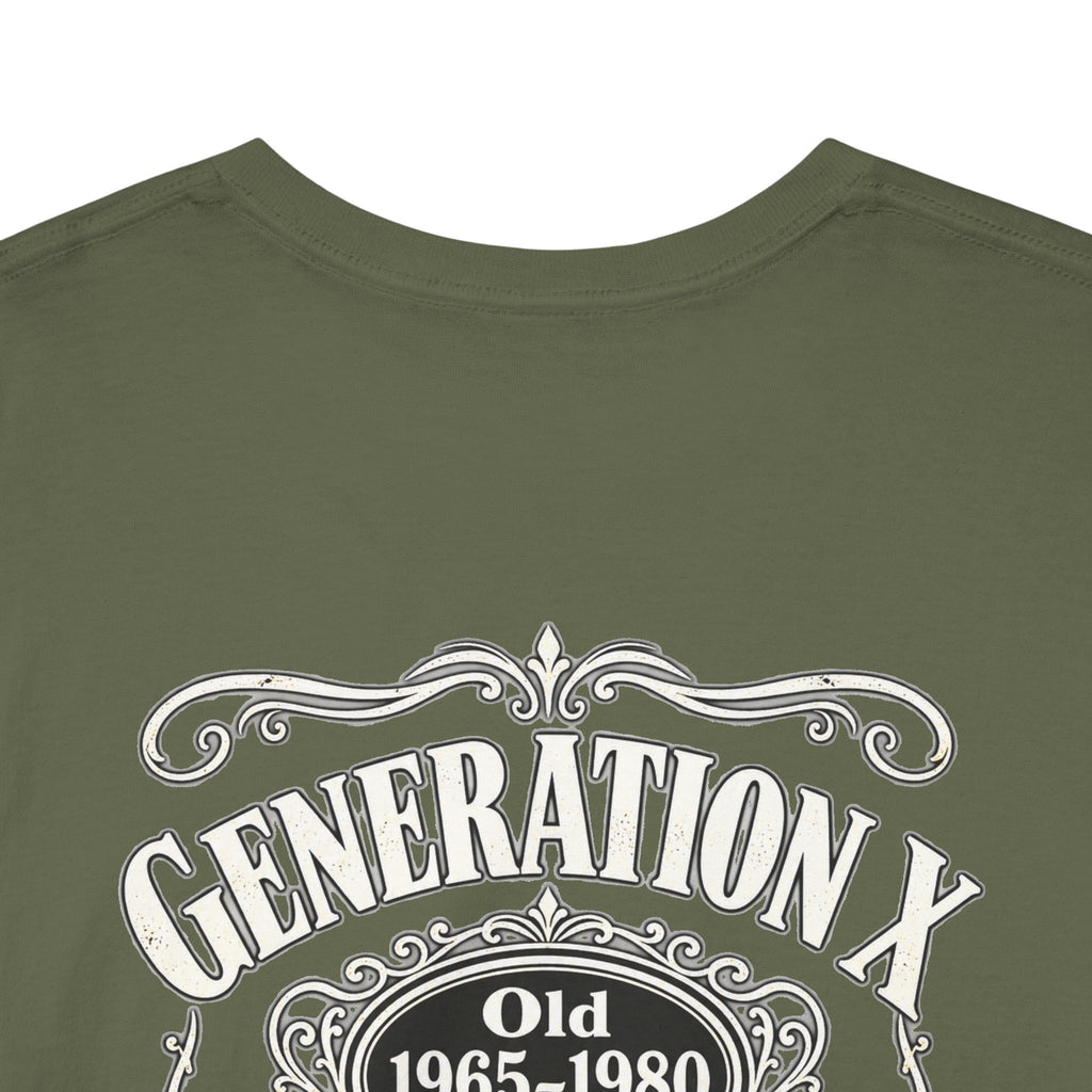 Generation X T‑Shirt — 'Stay Feral' Vintage Whiskey Label Tee (Born 1965–1980)