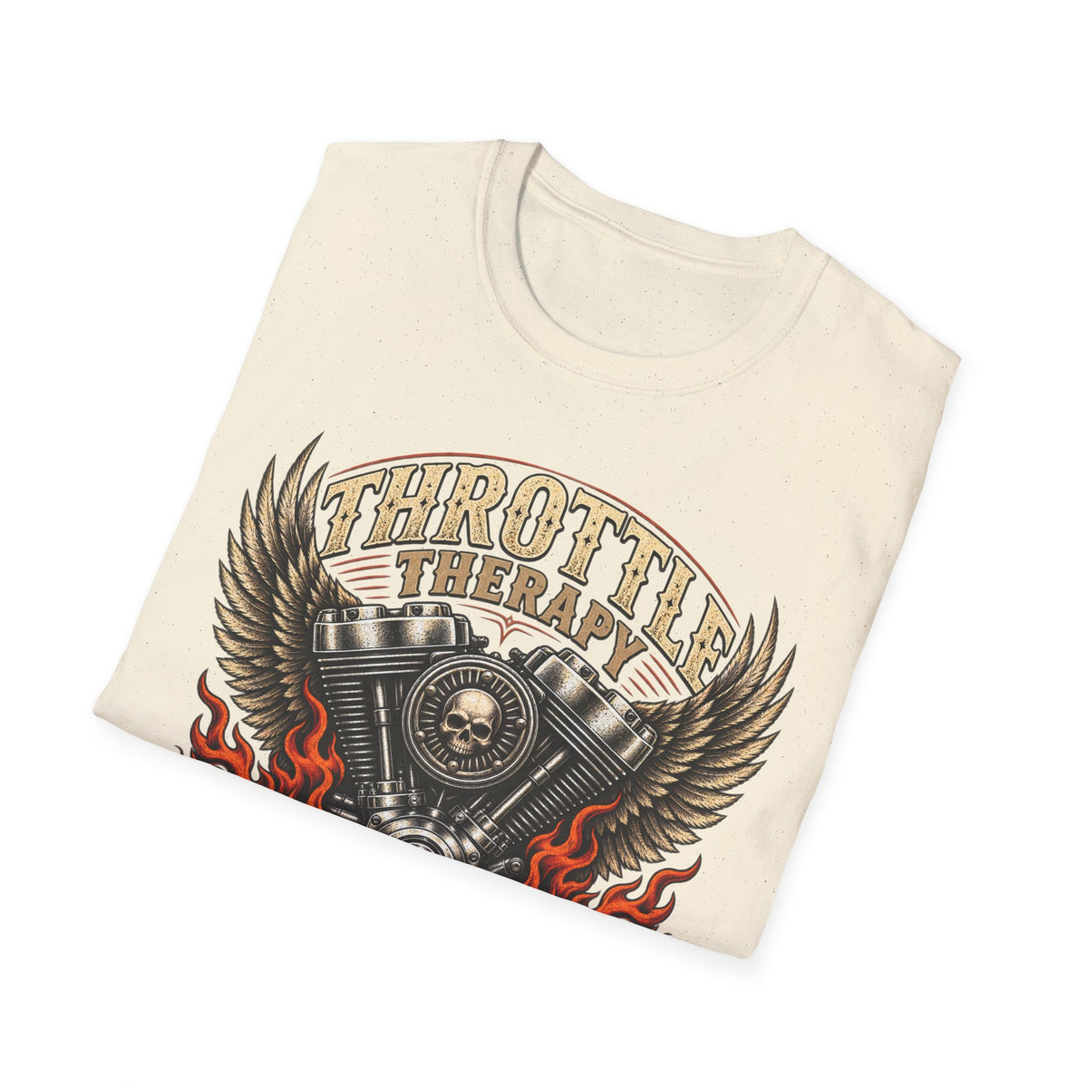 Throttle Therapy Motorcycle T‑Shirt — Fueled by Freedom Riding Tee