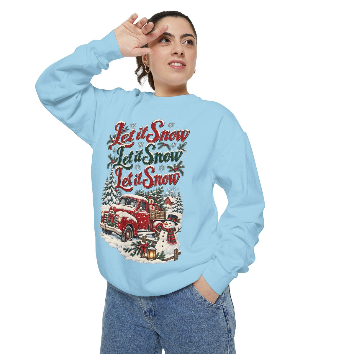Let It Snow Vintage Truck Sweatshirt