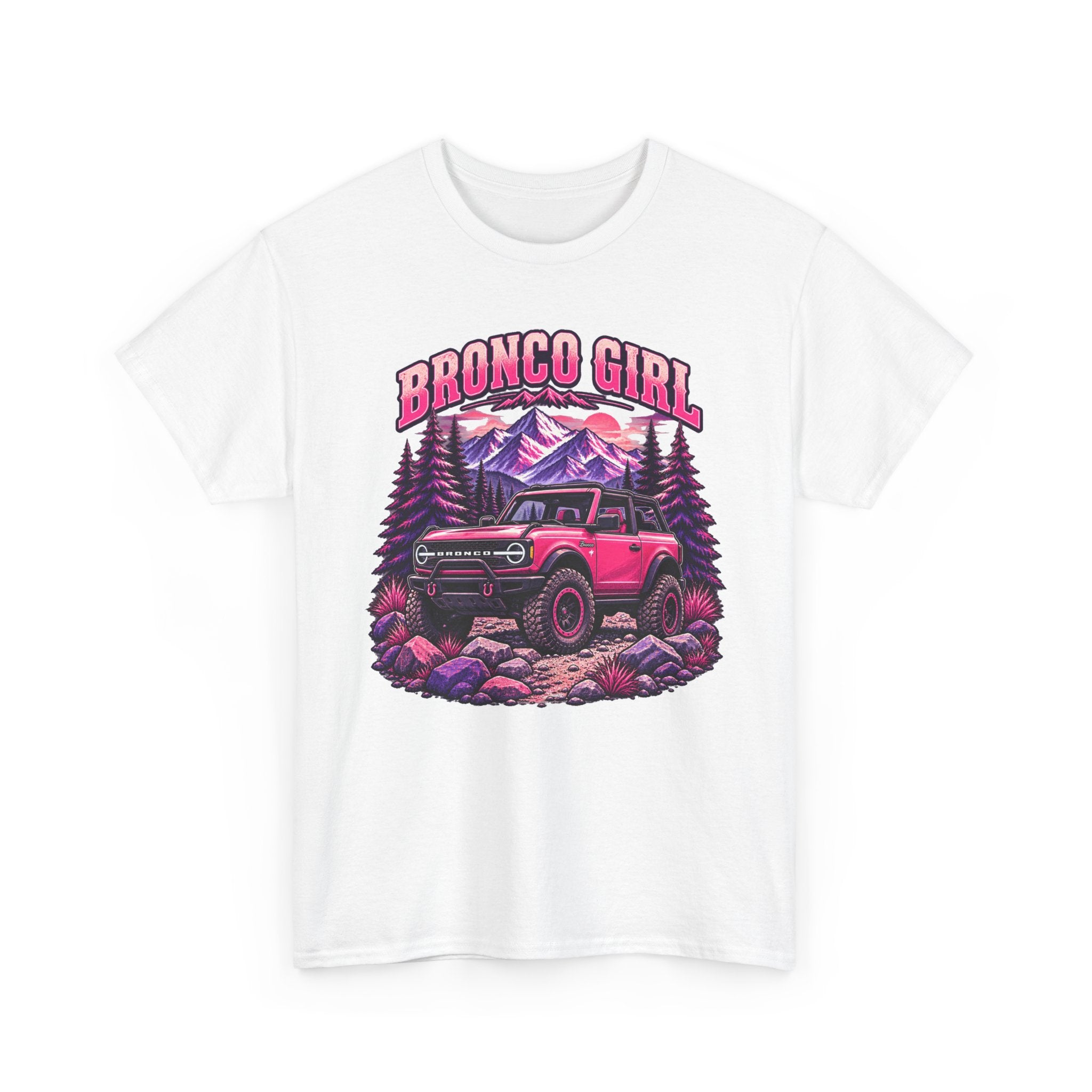Bronco Girl T-Shirt – Pink Off-Road Truck Graphic Tee