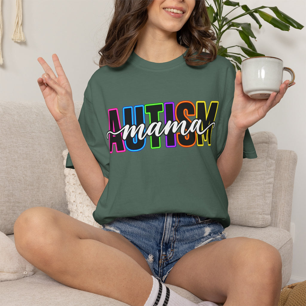 Autism Mama T-Shirt — Colorful Pride Support Tee for Moms