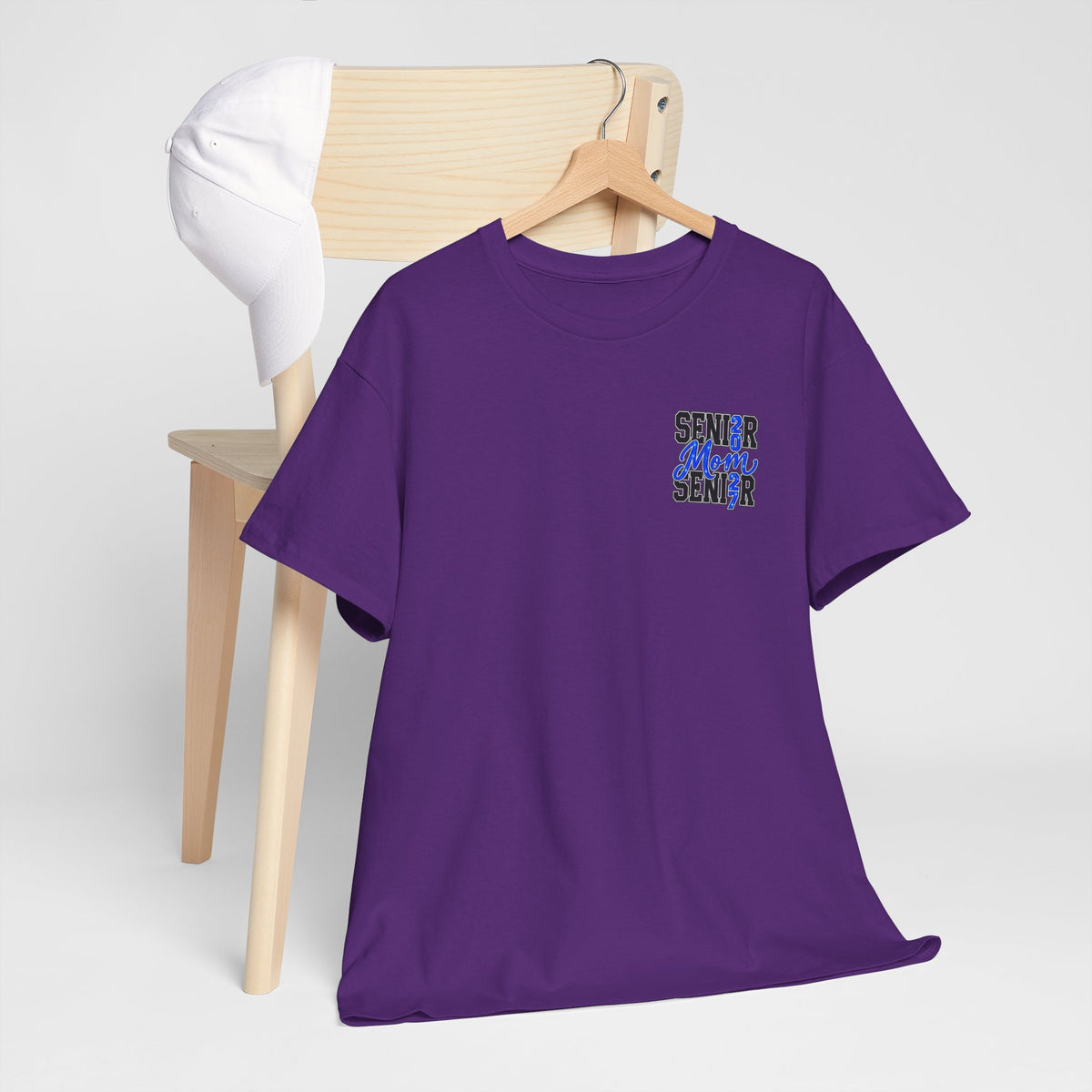 Senior Mom 2027 T-Shirt — Back Print Proud Senior Parent Tee
