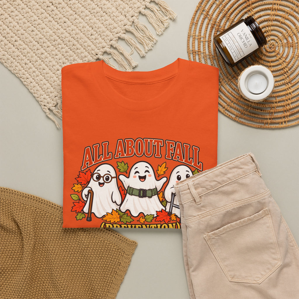 All About Fall (Prevention) Ghost Tee — Cute Halloween Autumn T-Shirt