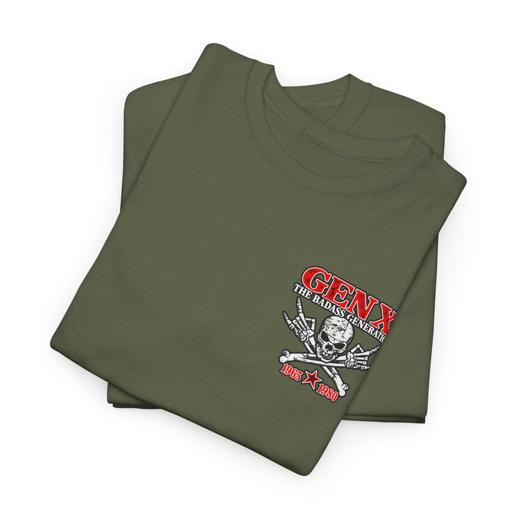 Gen X T‑Shirt — "The Badass Generation" Skull & Crossbones Retro Tee