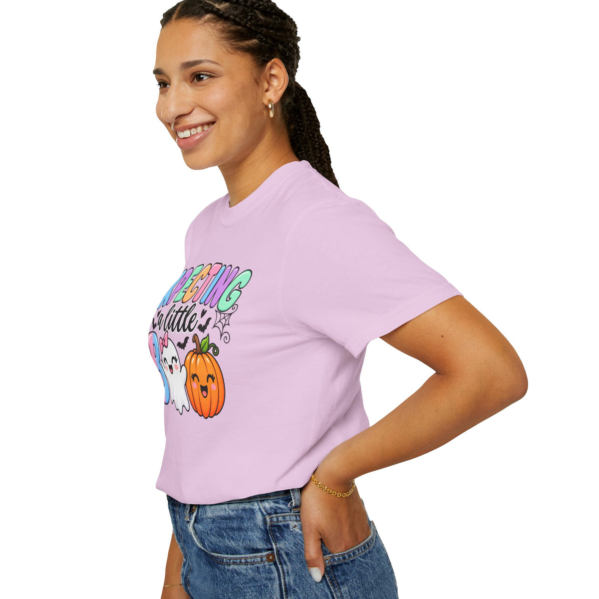 Expecting a Little Boo Maternity T-Shirt — Cute Halloween Pregnancy Tee