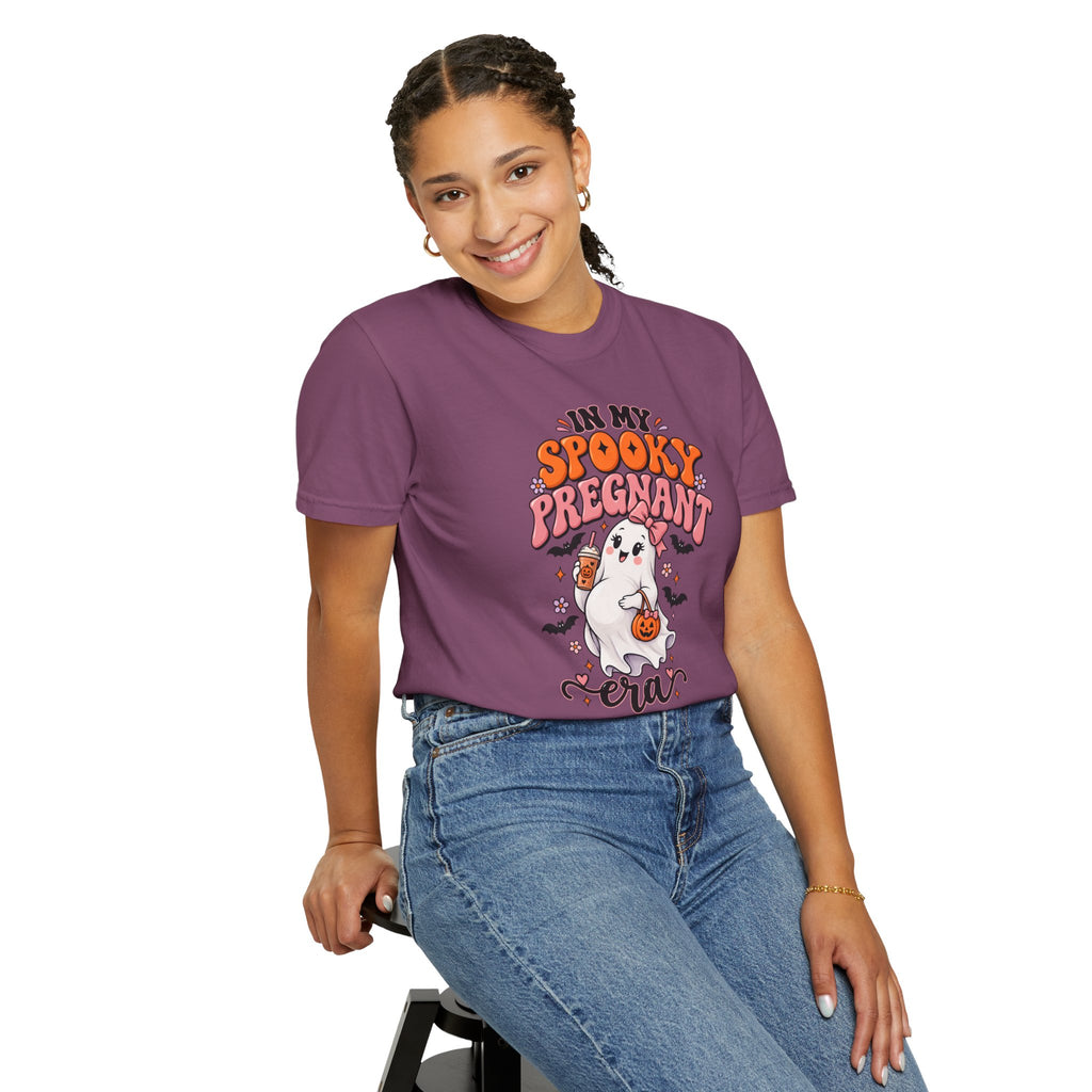 Pregnant Halloween T-Shirt — "In My Spooky Pregnant Era" Cute Ghost Maternity Tee