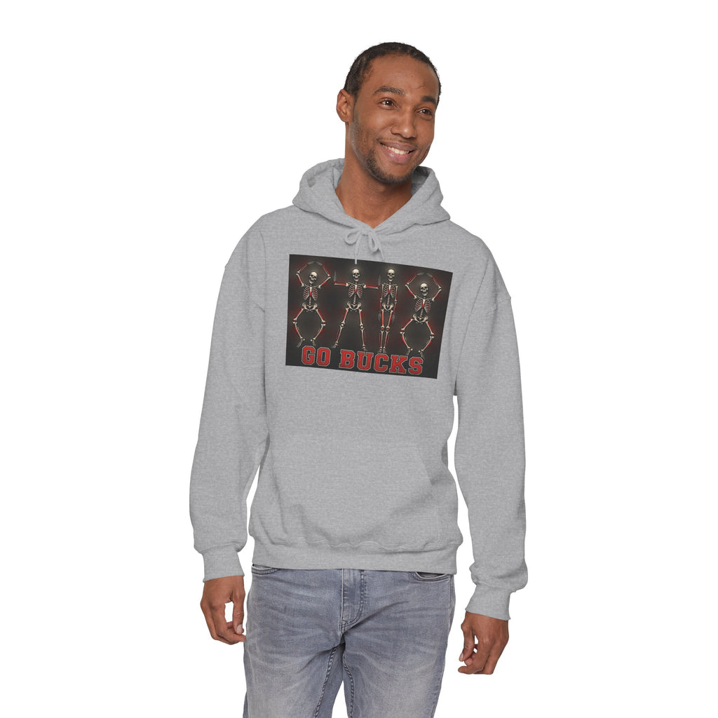 Go Bucks Hoodie — Vintage Red Deer Antlers Graphic Hooded Sweatshirt