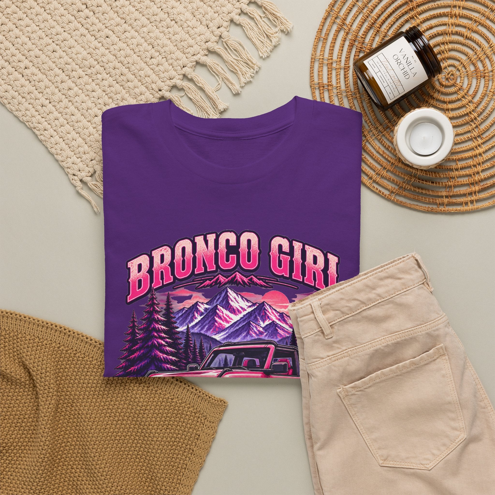 Bronco Girl T-Shirt – Pink Off-Road Truck Graphic Tee