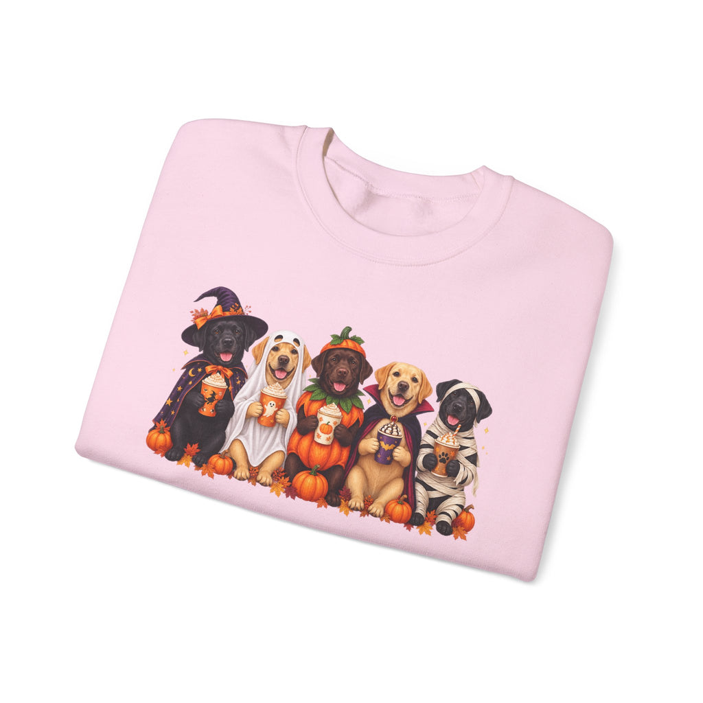 Halloween Dogs Crewneck Sweatshirt — Cute Puppies in Costumes Fall Pullover