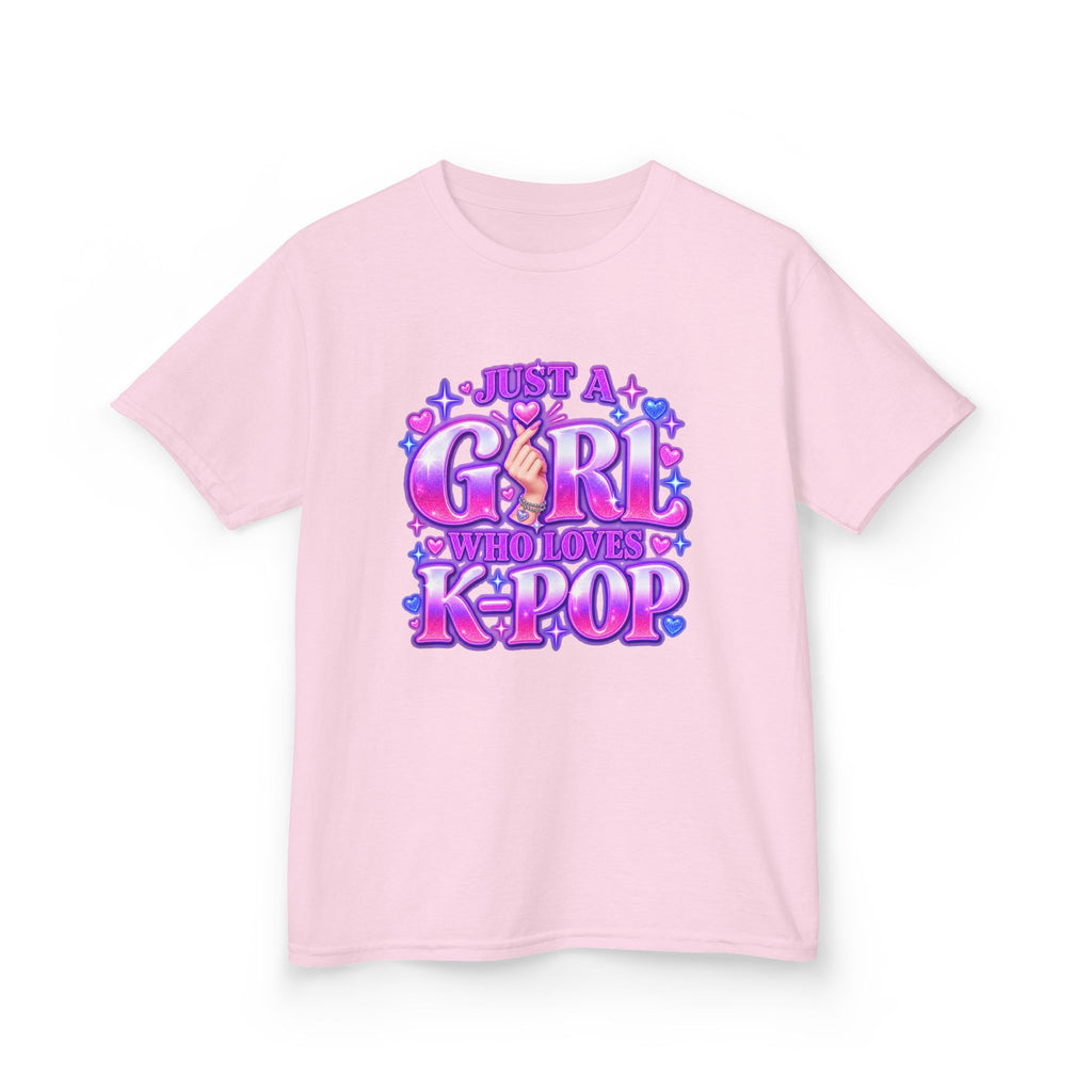 Kids T‑Shirt — "Just a Girl Who Loves K‑Pop" Cute K‑Pop Fan Tee