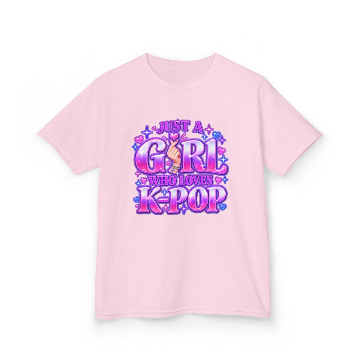 Kids T‑Shirt — "Just a Girl Who Loves K‑Pop" Cute K‑Pop Fan Tee