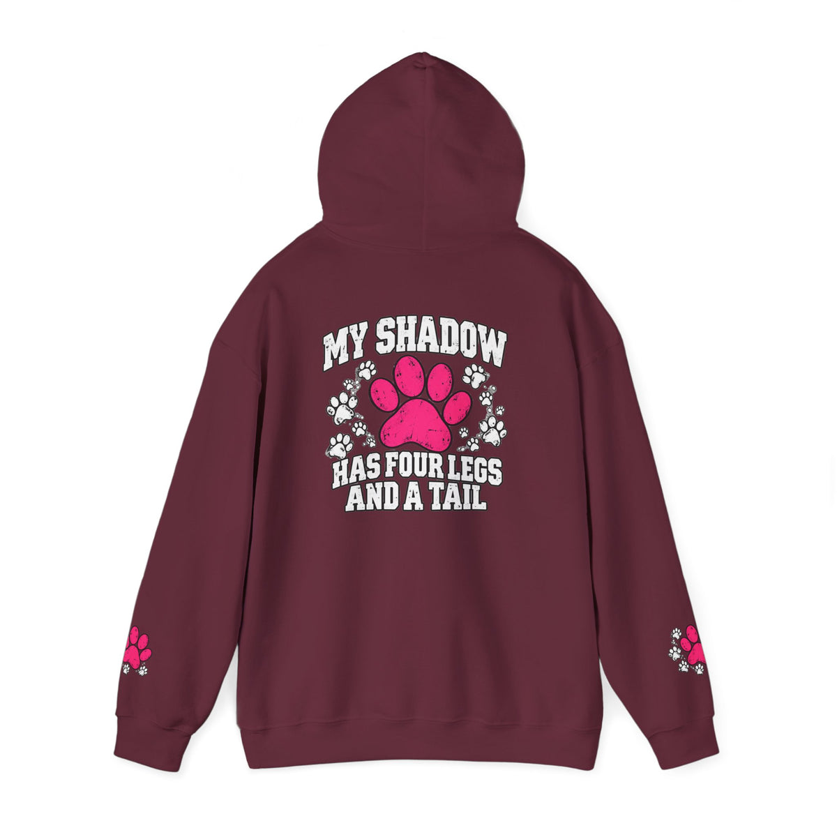 My Shadow Has Four Legs and a Tail Paw Print Hoodie