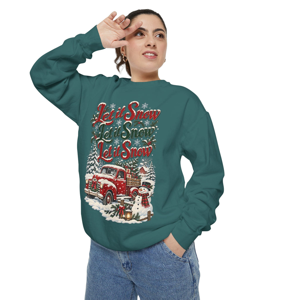 Let It Snow Vintage Truck Sweatshirt