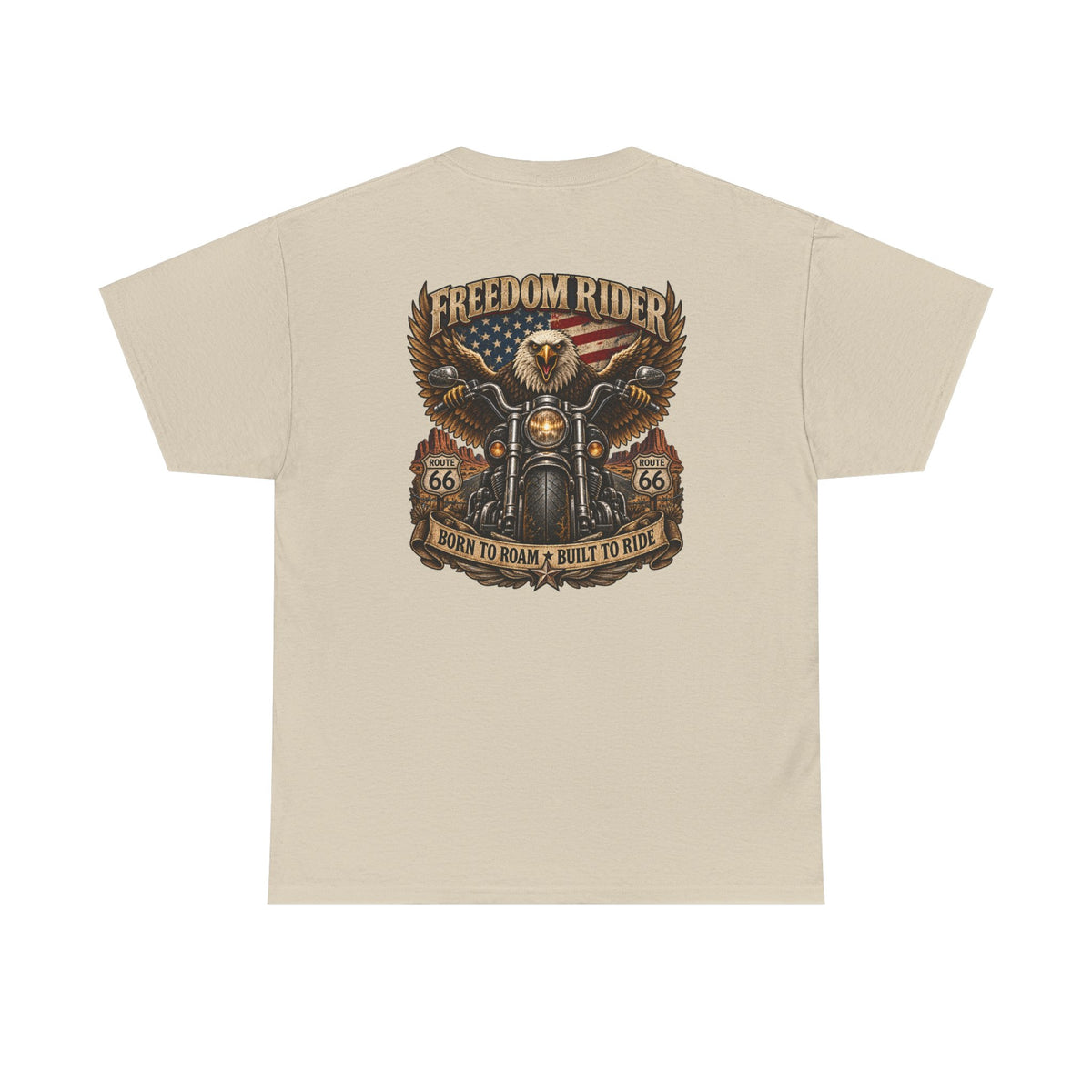 Freedom Rider Motorcycle T‑Shirt — Born to Roam Vintage Biker Tee