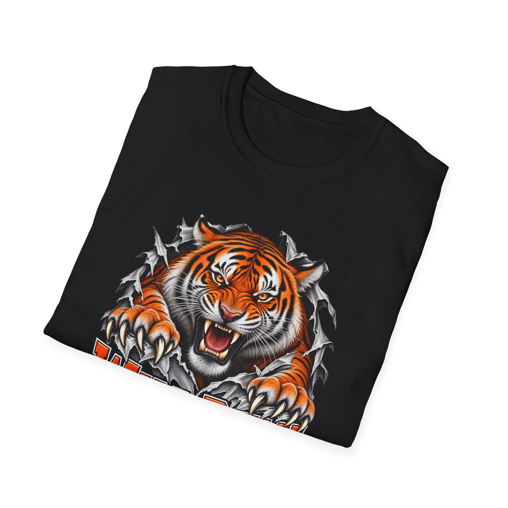Tiger Graphic T-Shirt — "Who Dey!" Fierce Roaring Design