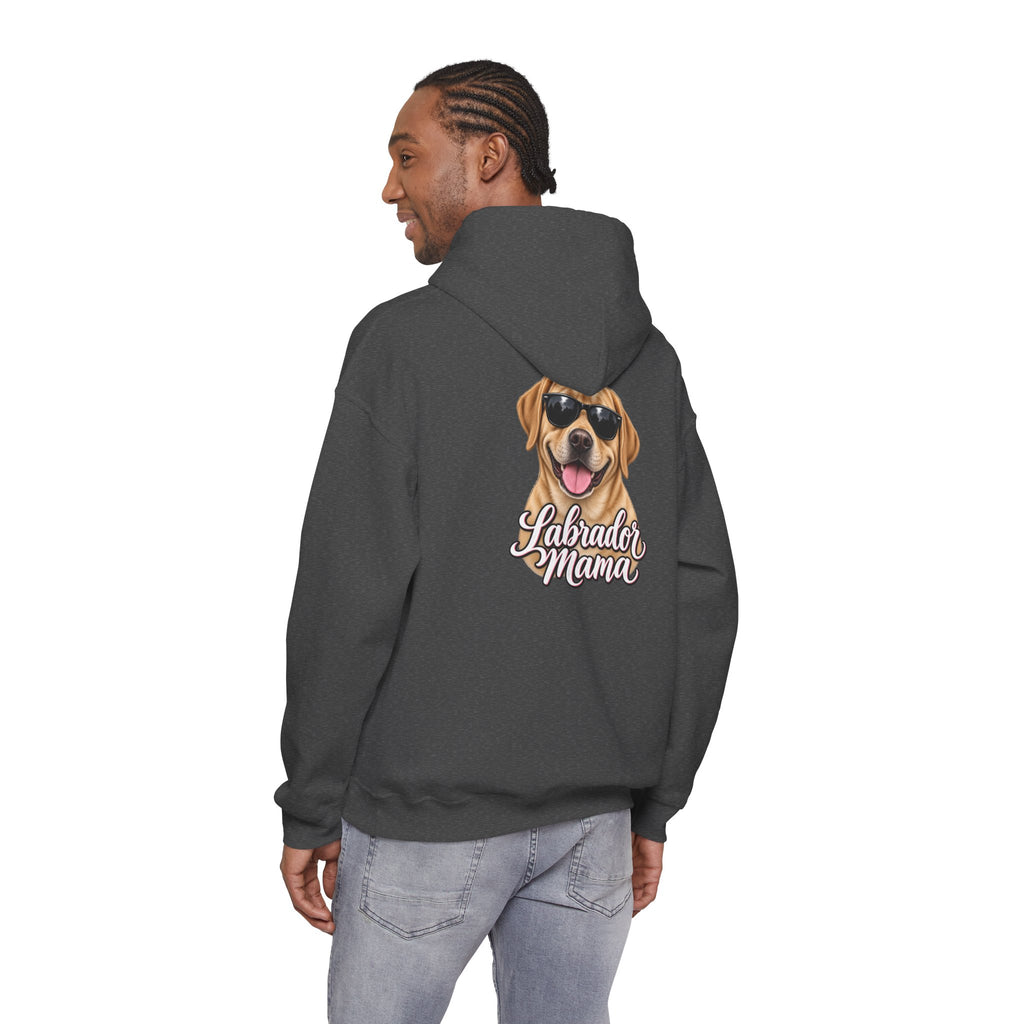 Labrador Mama Hoodie — Dog Mom Sweatshirt with Cute Sunglasses Lab Design