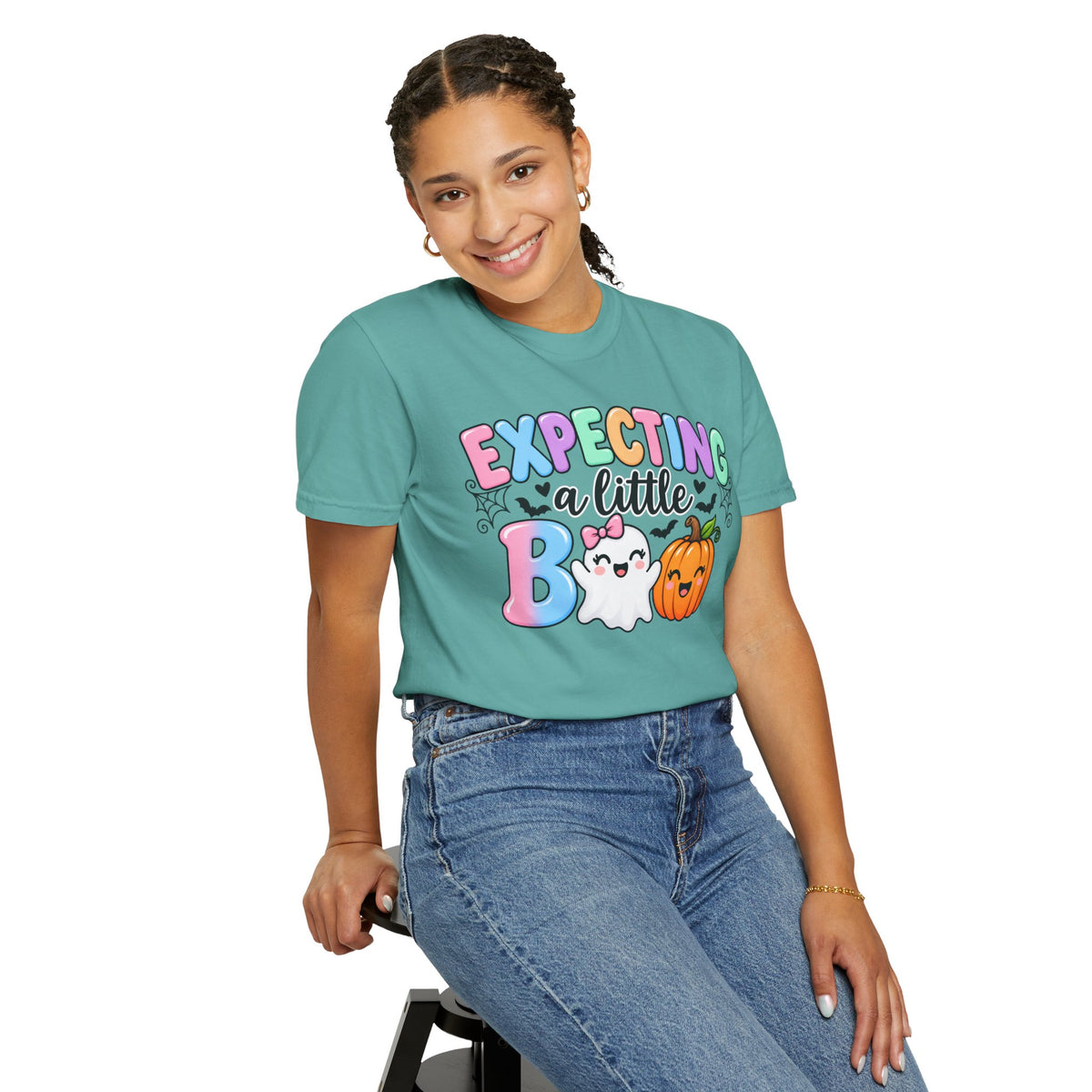Expecting a Little Boo Maternity T-Shirt — Cute Halloween Pregnancy Tee