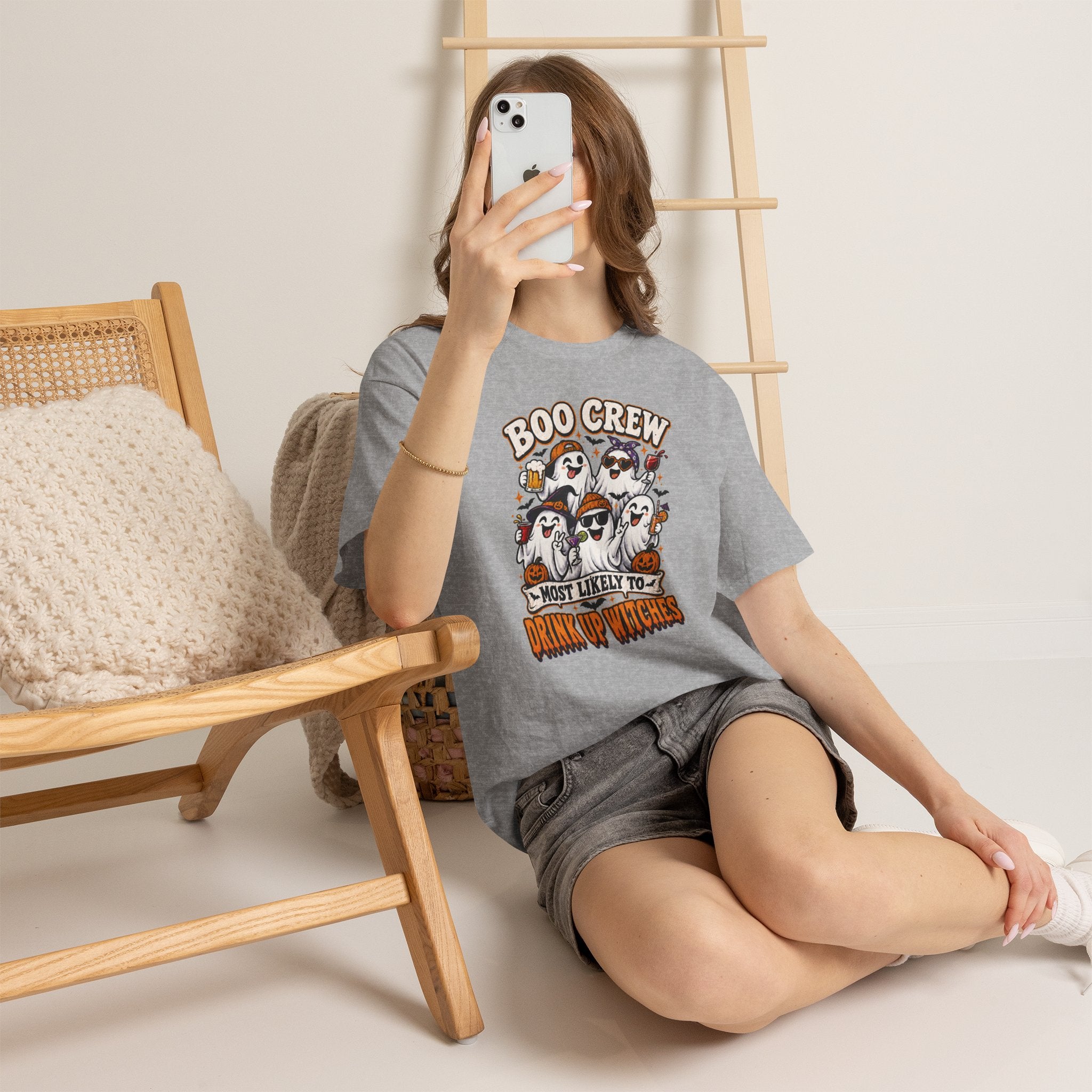 Boo Crew Halloween Tee — "Most Likely to Drink Up Witches" Ghost Party Shirt