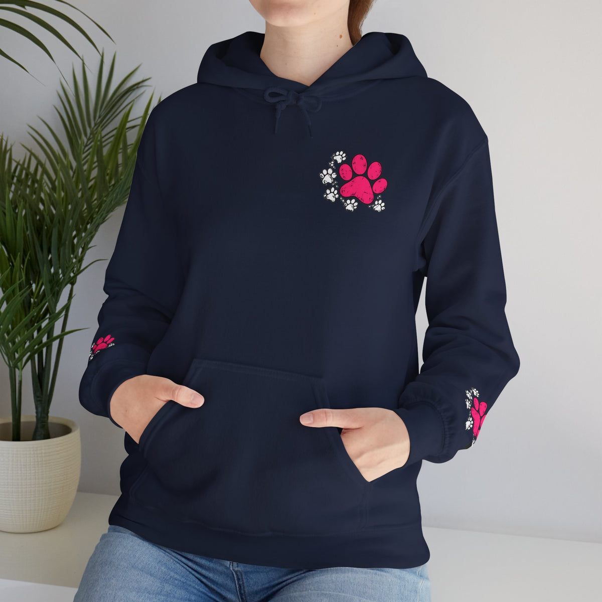 My Shadow Has Four Legs and a Tail Paw Print Hoodie