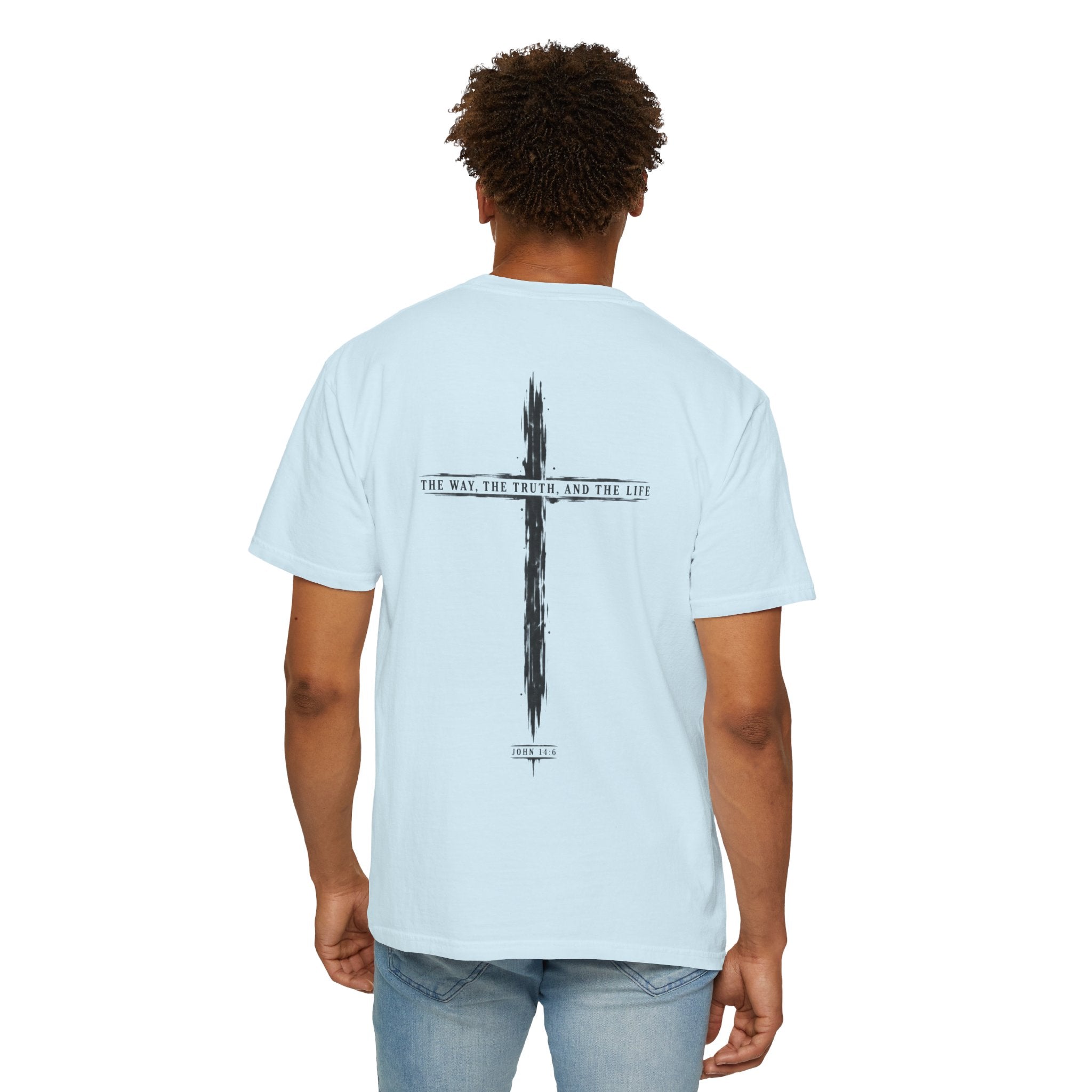Christian Cross T-Shirt — 'The Way, The Truth, The Life' Religious Tee