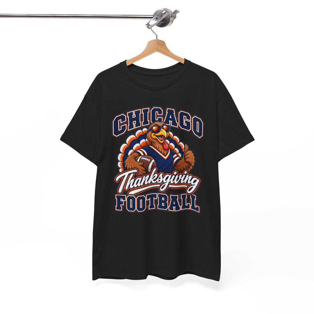 Chicago Thanksgiving Football T-Shirt — Turkey Mascot Game Day Tee