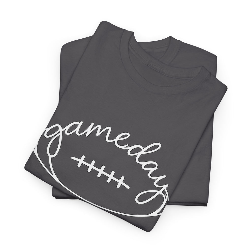 Gameday Football Tee — 'gameday' Script Football Graphic T-Shirt