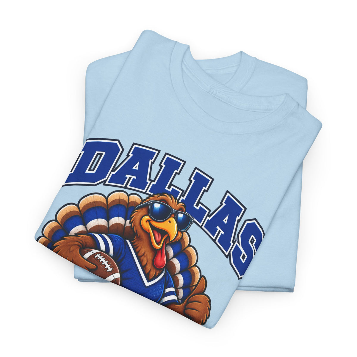 Dallas Thanksgiving Football T-Shirt — Turkey Mascot Game Day Tee
