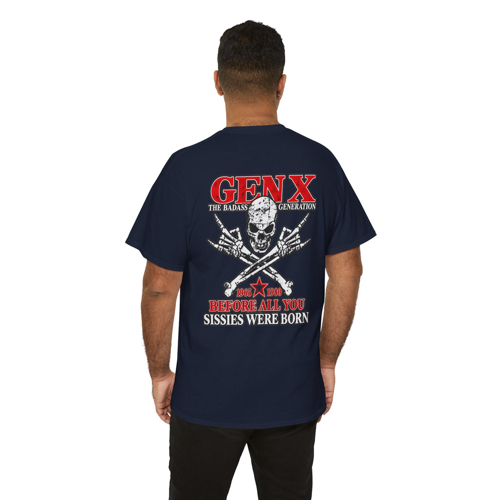Gen X T‑Shirt — "The Badass Generation" Skull & Crossbones Retro Tee