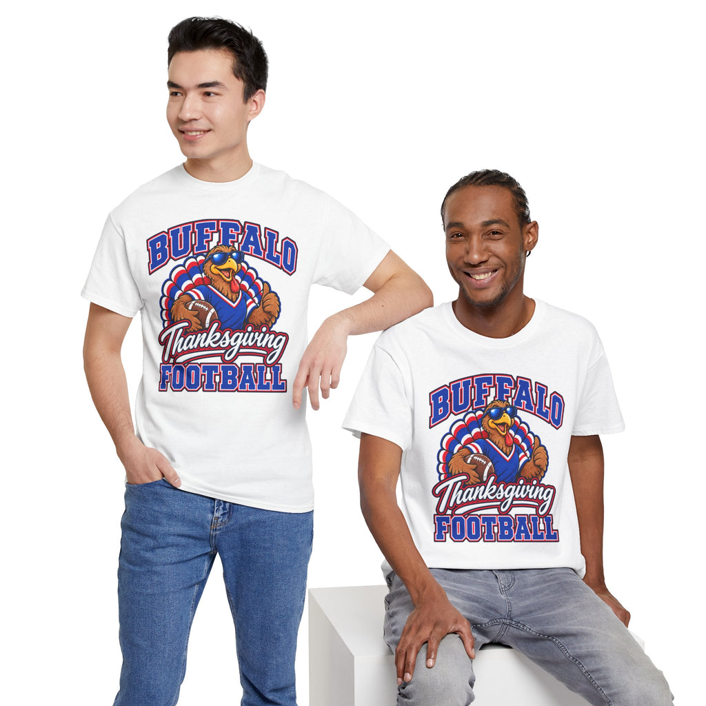 Buffalo Thanksgiving Football T-Shirt — Turkey Mascot Game Day Tee