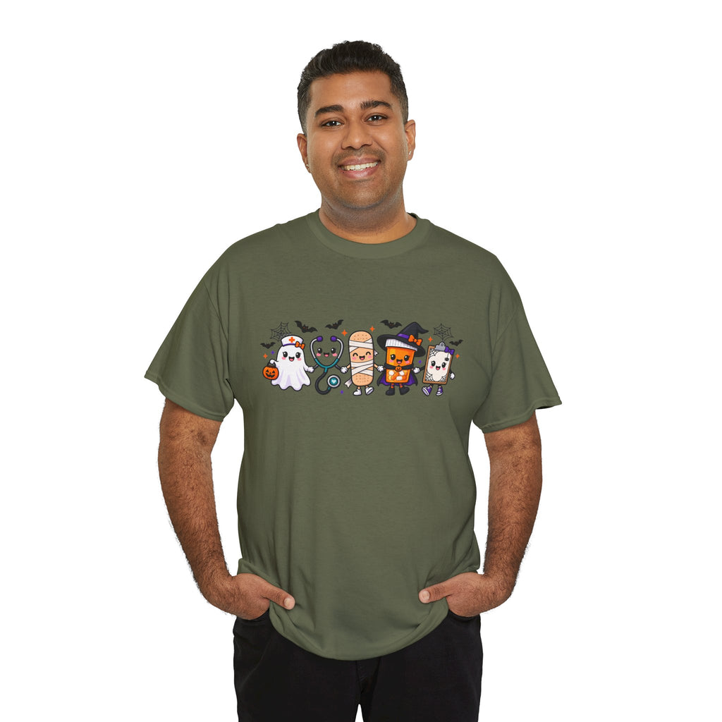Halloween Candy Characters Tee — Cute Trick-or-Treat Ghosts & Candy Corn Shirt