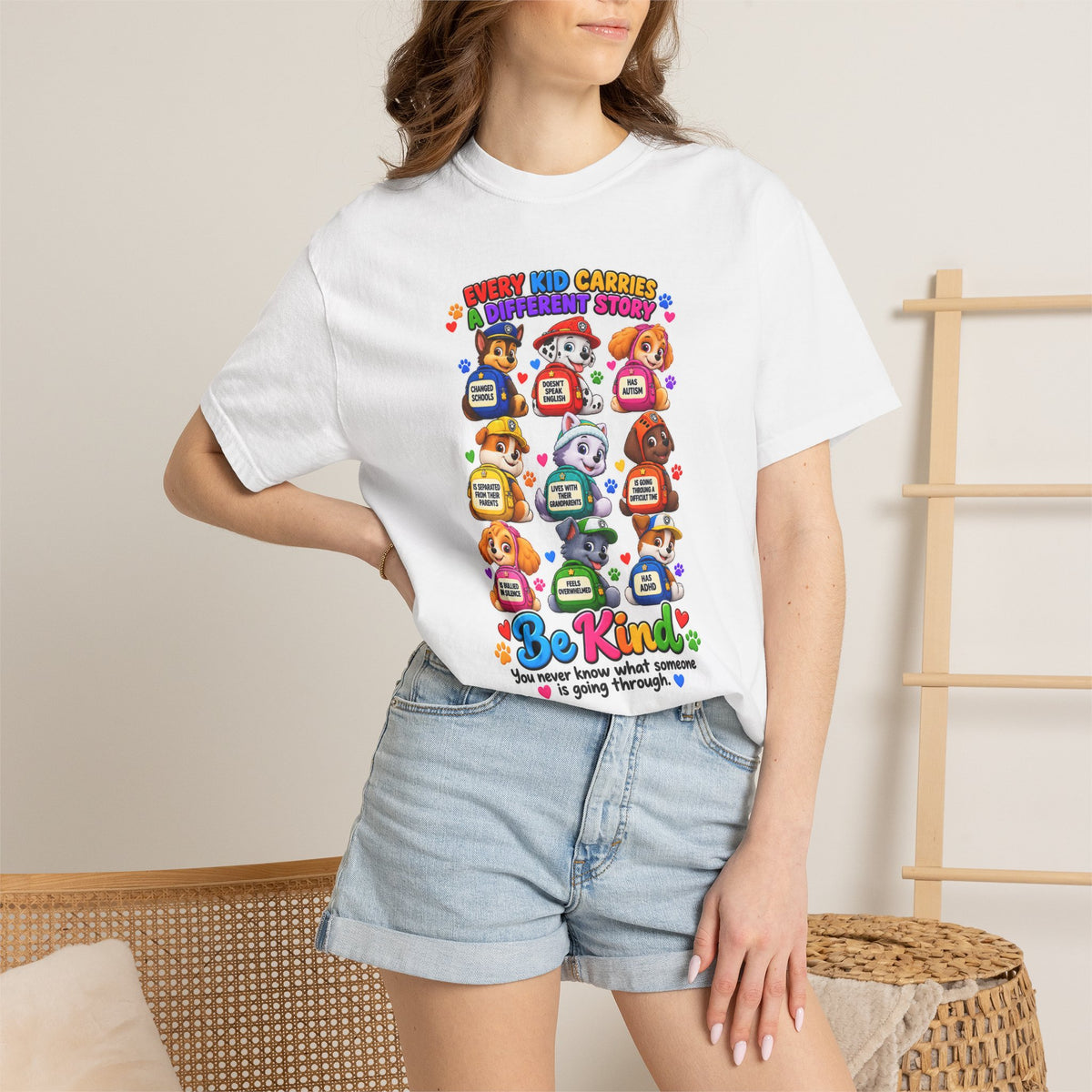 Be Kind Every Kid Carries Inspirational T-Shirt
