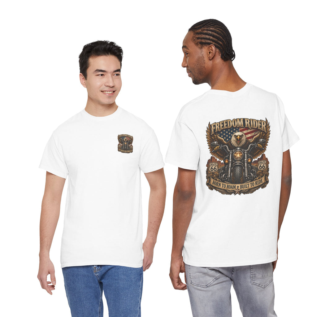 Freedom Rider Motorcycle T‑Shirt — Born to Roam Vintage Biker Tee