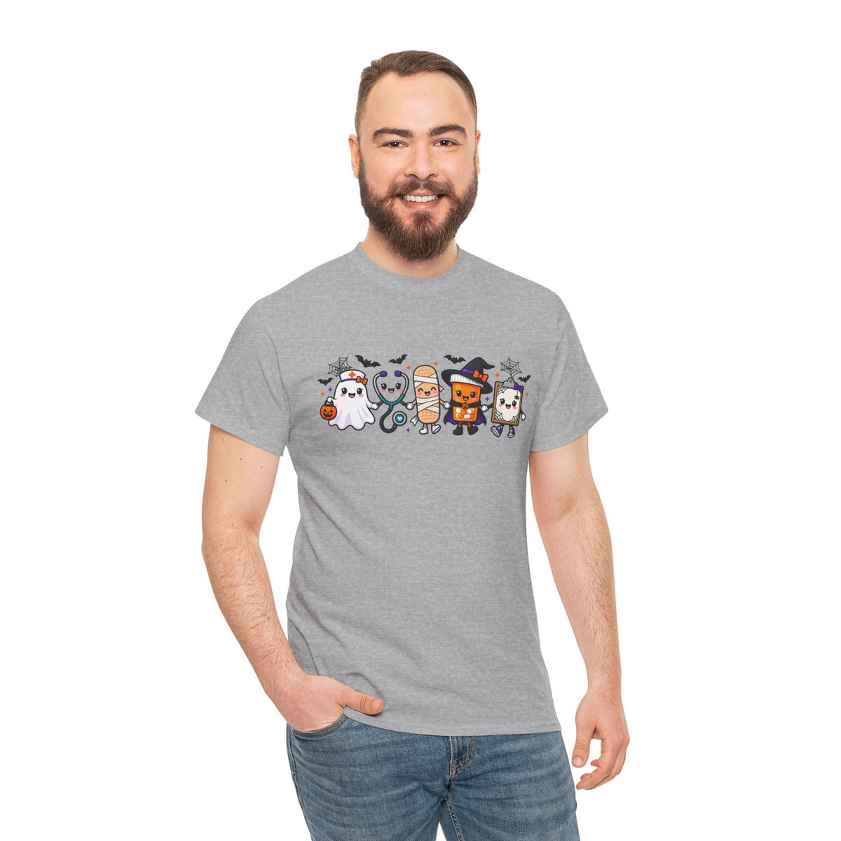 Halloween Candy Characters Tee — Cute Trick-or-Treat Ghosts & Candy Corn Shirt