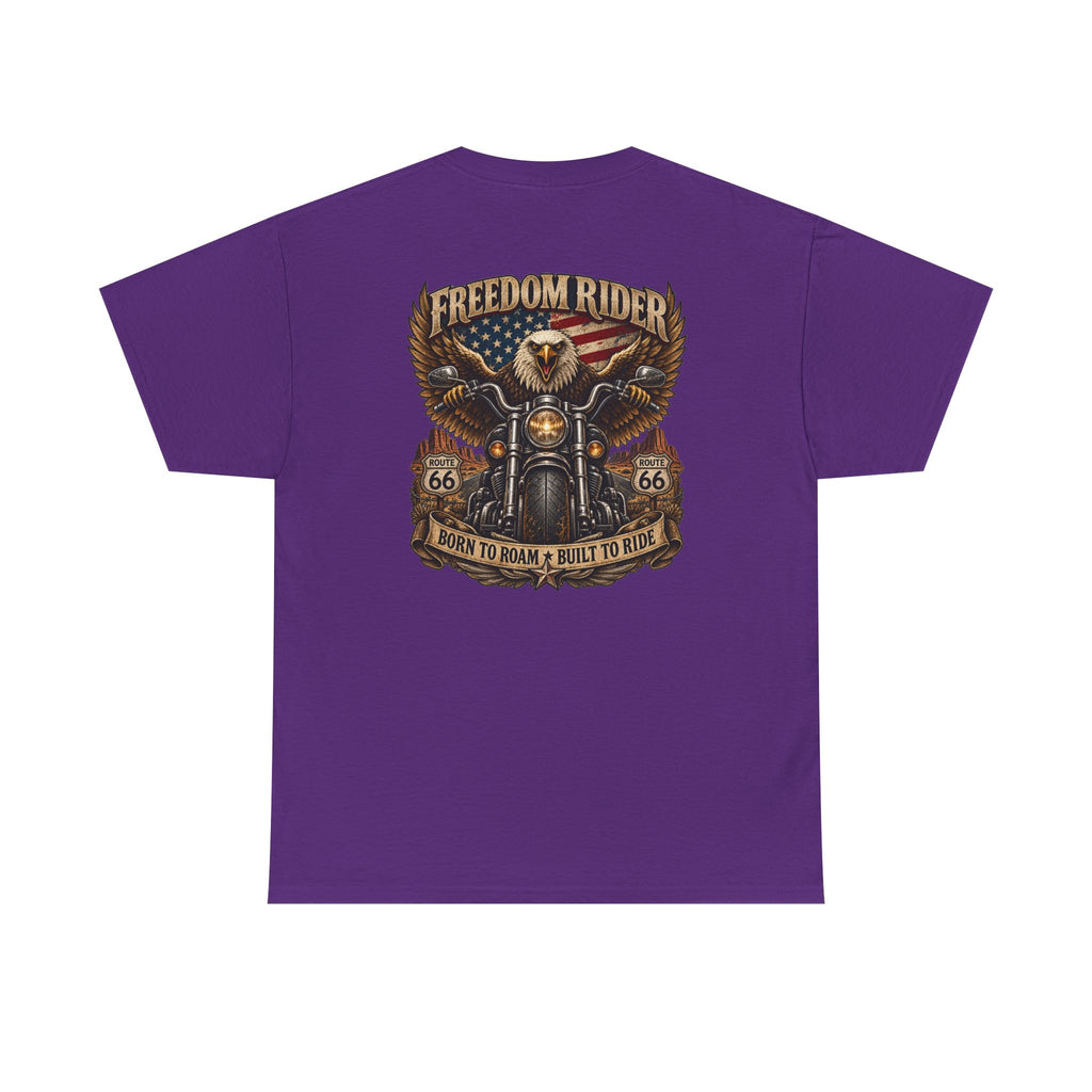 Freedom Rider Motorcycle T‑Shirt — Born to Roam Vintage Biker Tee