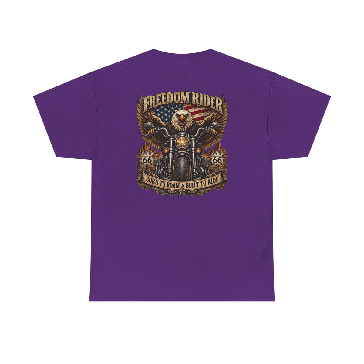 Freedom Rider Motorcycle T‑Shirt — Born to Roam Vintage Biker Tee