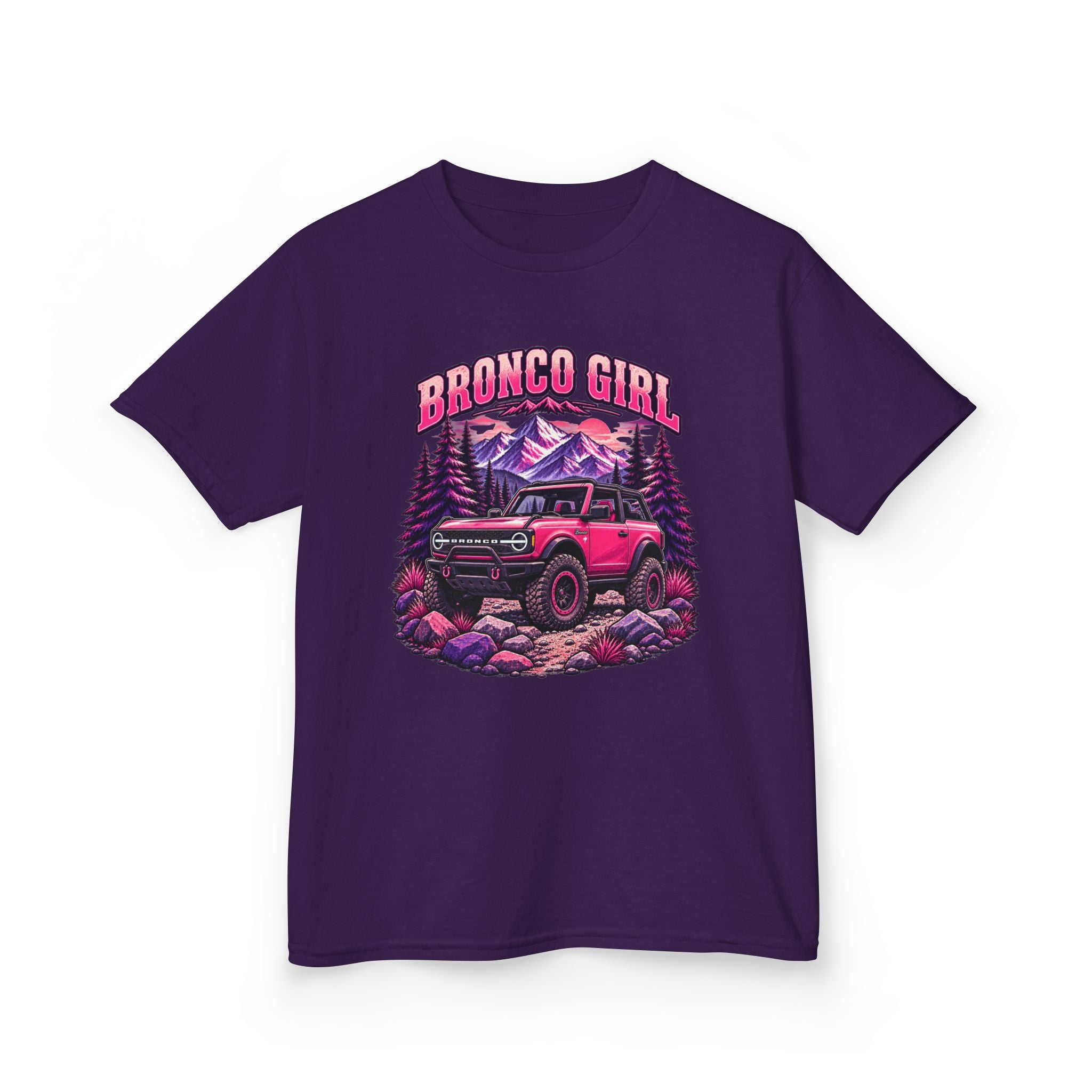 Kids Tee — "Bronco Girl" Off-Road Jeep Graphic