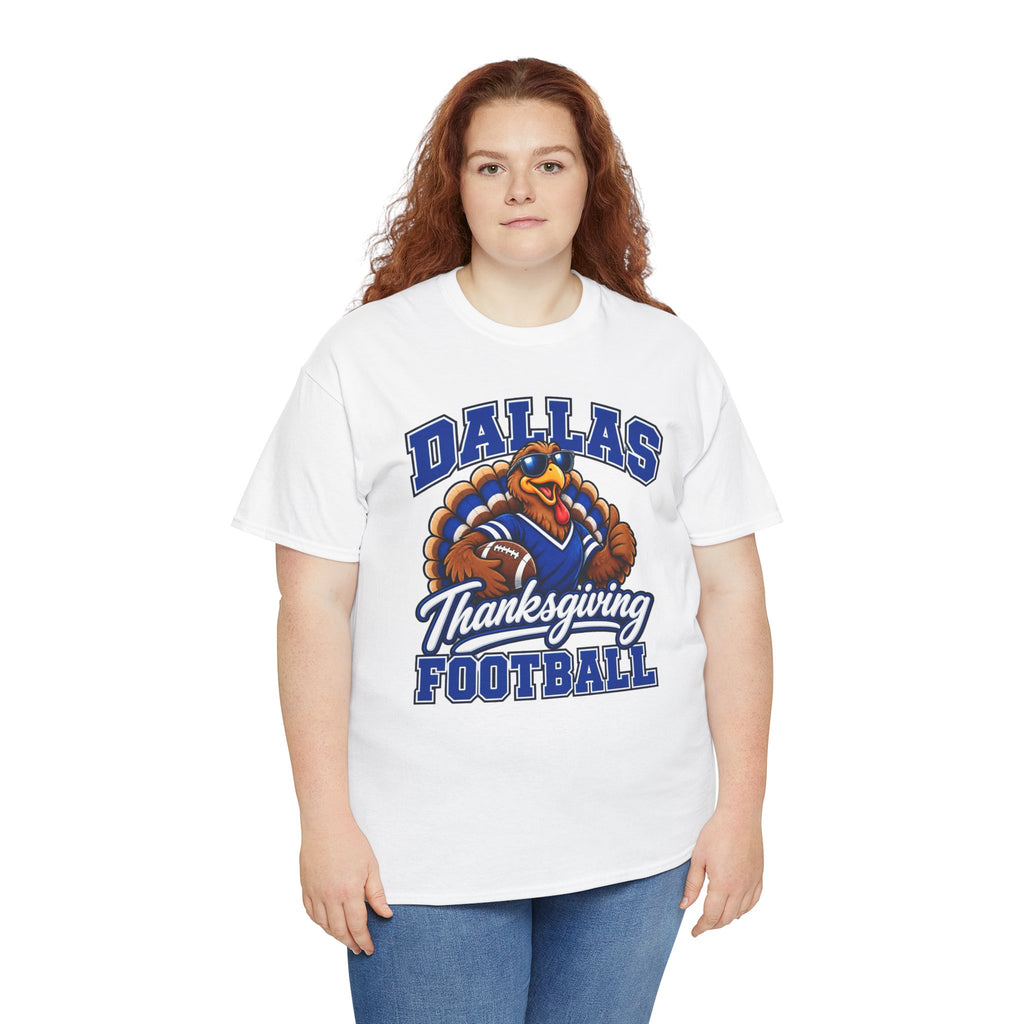 Dallas Thanksgiving Football T-Shirt — Turkey Mascot Game Day Tee